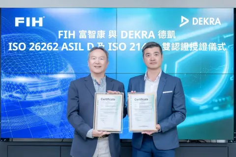 FIH Achieves ISO 26262 and ISO/SAE 21434 Dual Certifications from DEKRA, Strengthening Automotive Safety and Cybersecurity Capabilities
